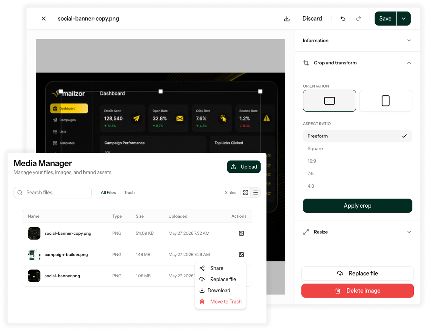 Unified Asset CMS & Image Cropper